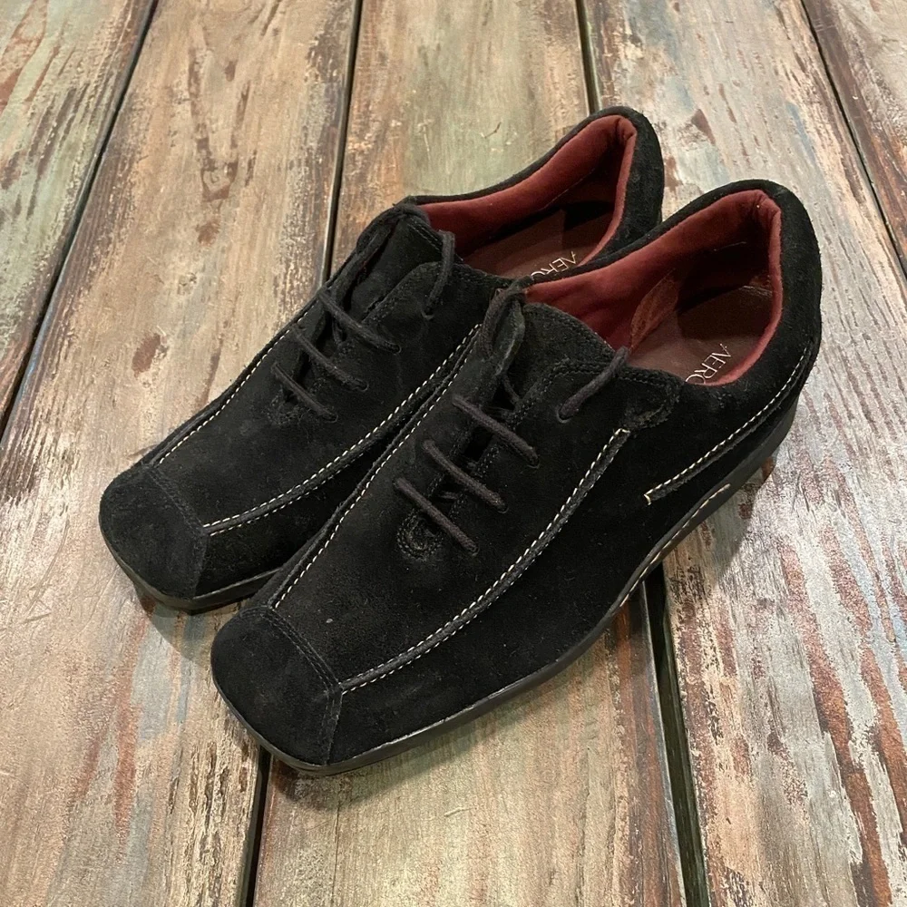 Aerosoles Patchmaker Suede Nubuck Leather Comfort Oxfords Shoes Womens Size 9